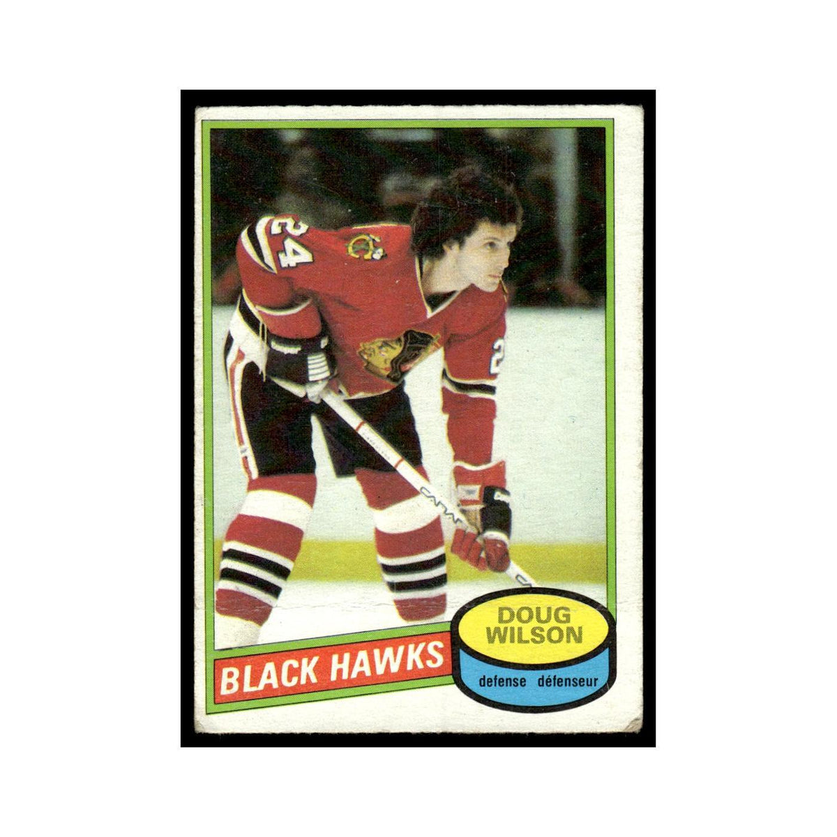 Doug Wilson 1980 O-Pee-Chee #12 Chicago Blackhawks Hockey Card VG