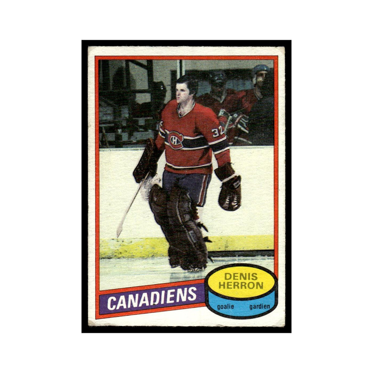 Denis Herron 1980 O-Pee-Chee #130 Montreal Canadiens Hockey Card VG