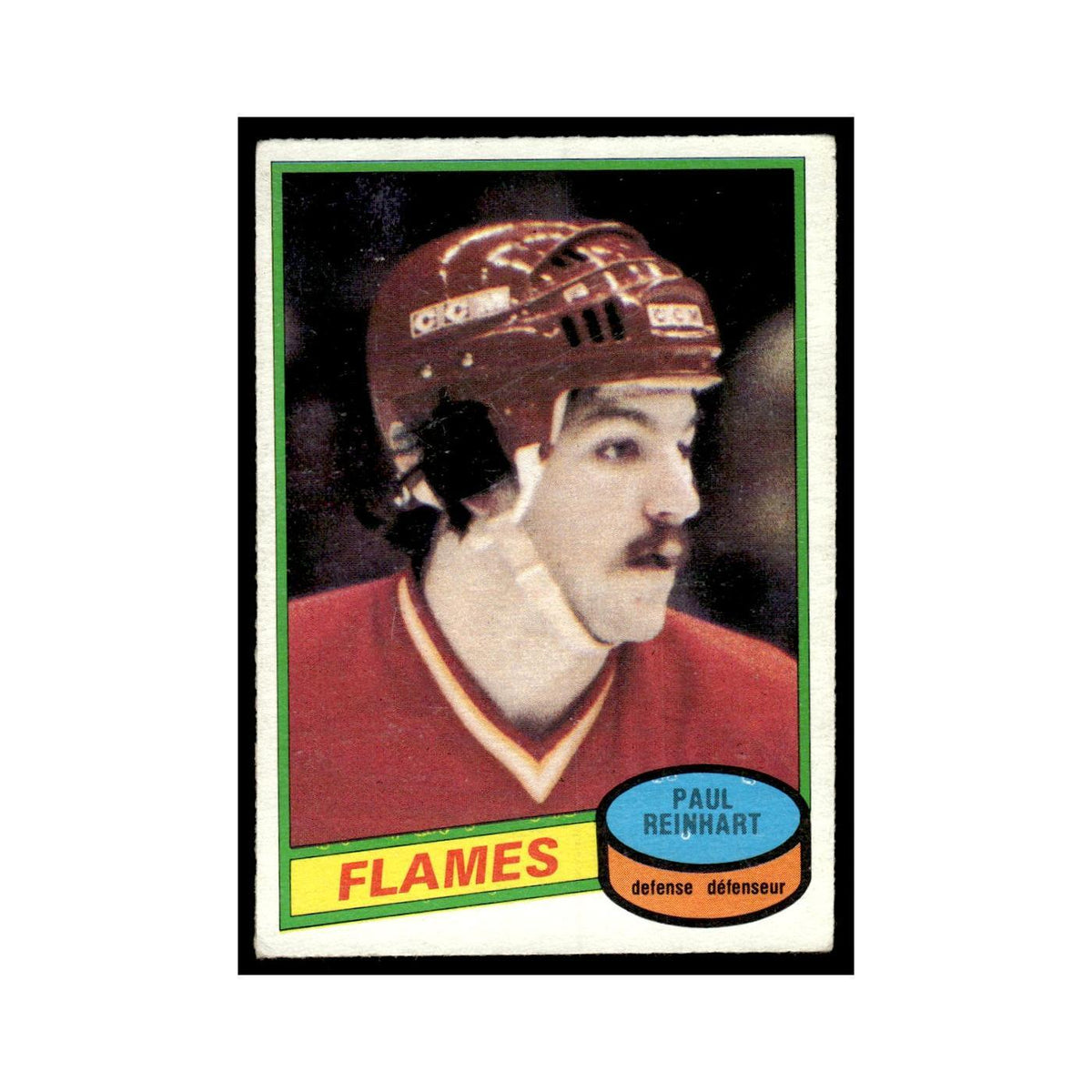 Paul Reinhart Rookie 1980 O-Pee-Chee #157 Calgary Flames Hockey Card VG
