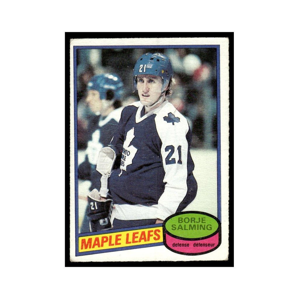 Borje Salming 1980 O-Pee-Chee #210 Toronto Maple Leafs Hockey Card VG