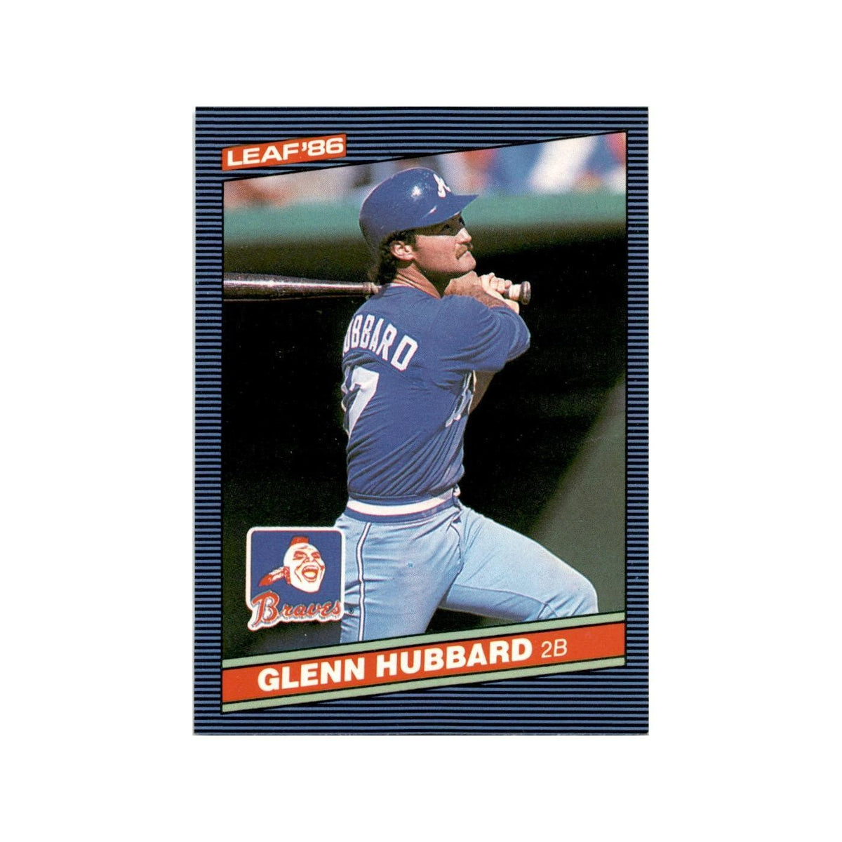 Glenn Hubbard 1986 Leaf #71 Atlanta Braves Baseball Card NM