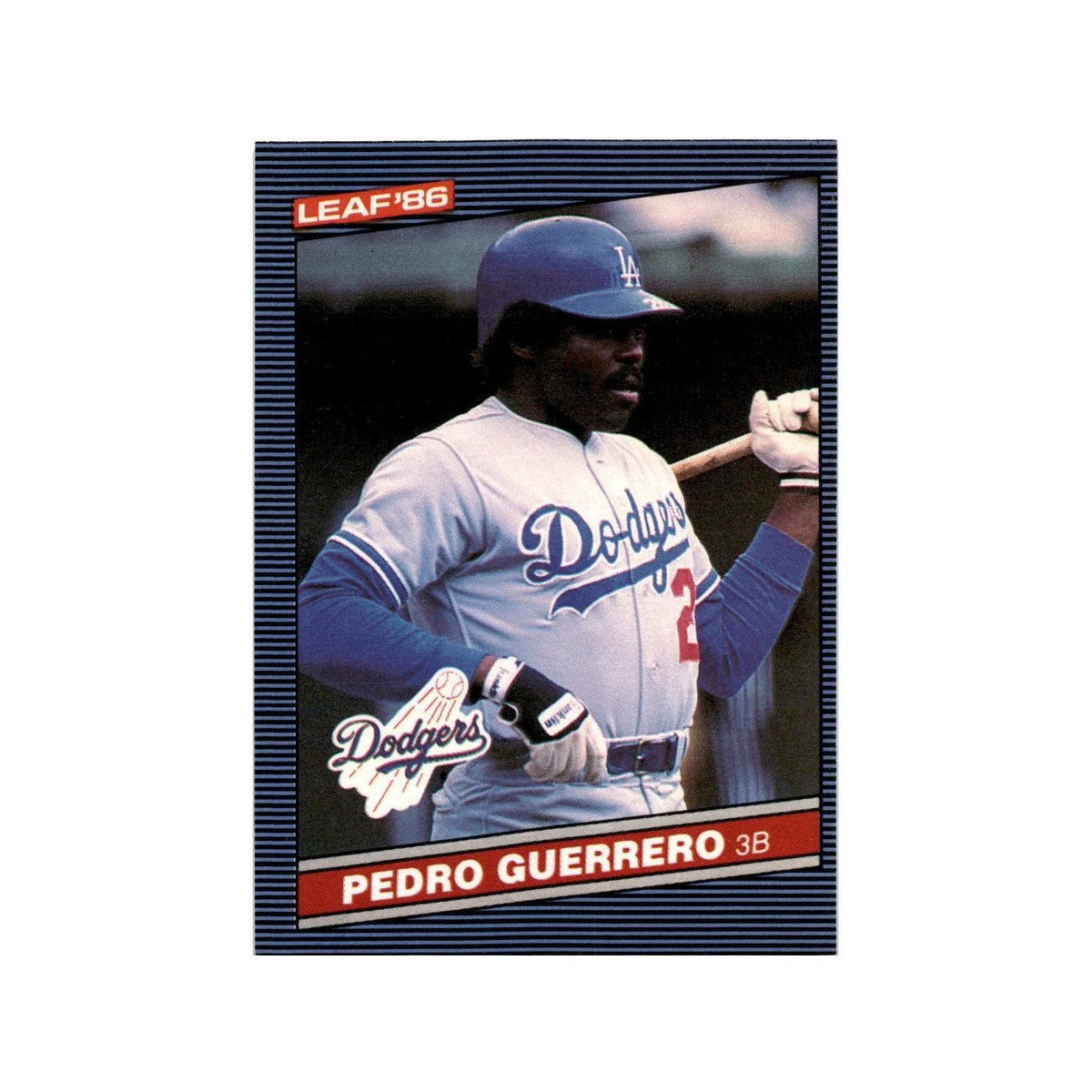 Pedro Guerrero 1986 Leaf #105 Los Angeles Dodgers Baseball Card NM
