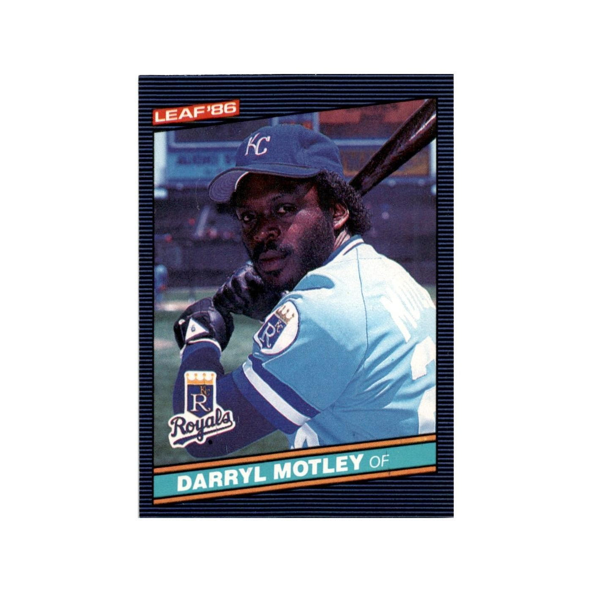 Darryl Motley 1986 Leaf #95 Kansas City Royals Baseball Card NM
