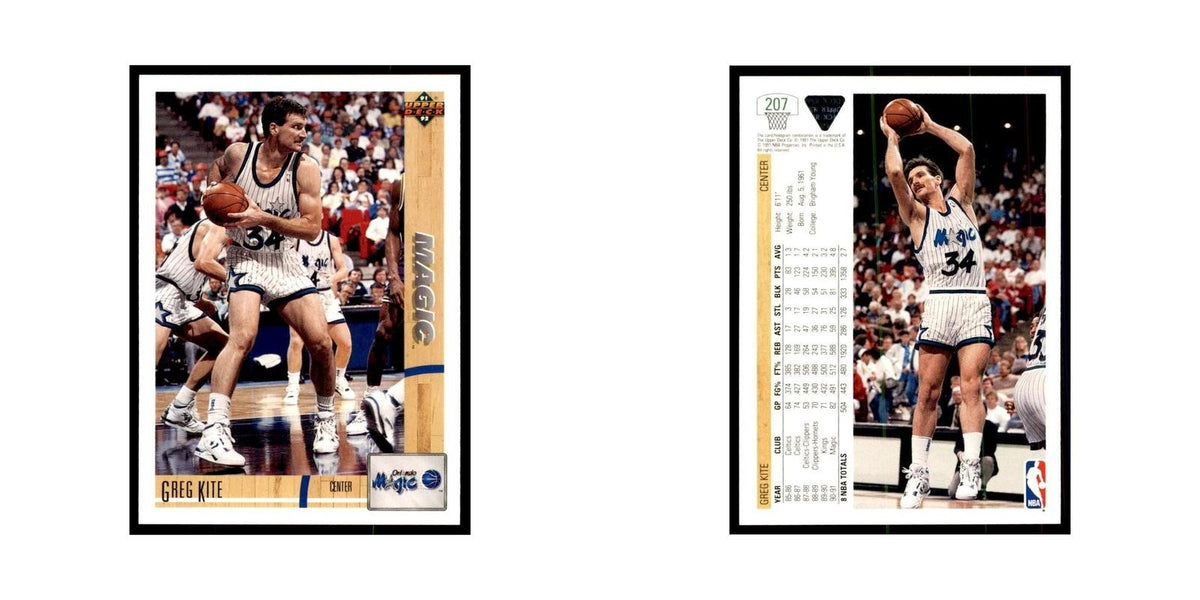 1991 Upper Deck Greg Kite Basketball Cards #207