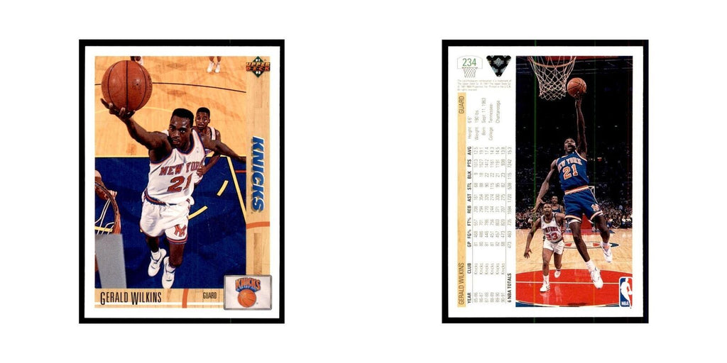 1991 Upper Deck Gerald Wilkins Basketball Cards #234