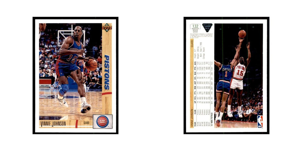 1991 Upper Deck Vinnie Johnson Basketball Cards #132
