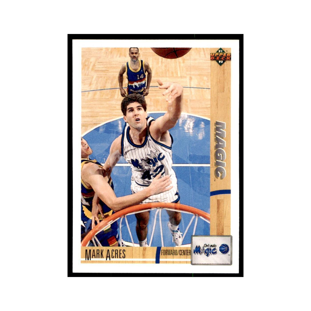 1991 Upper Deck Mark Acres Basketball Cards #201