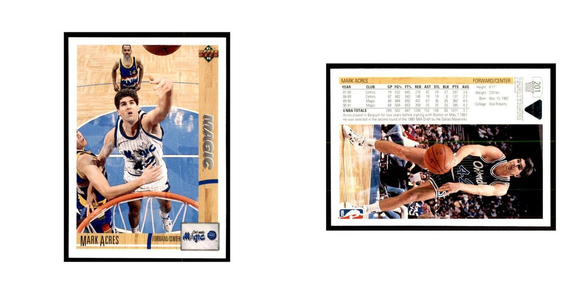 1991 Upper Deck Mark Acres Basketball Cards #201