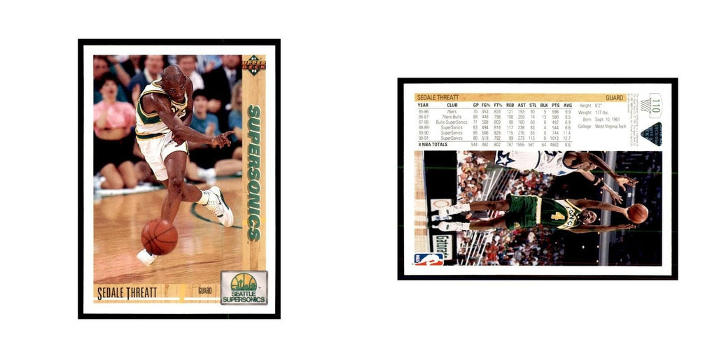1991 Upper Deck Sedale Threatt Basketball Cards #110
