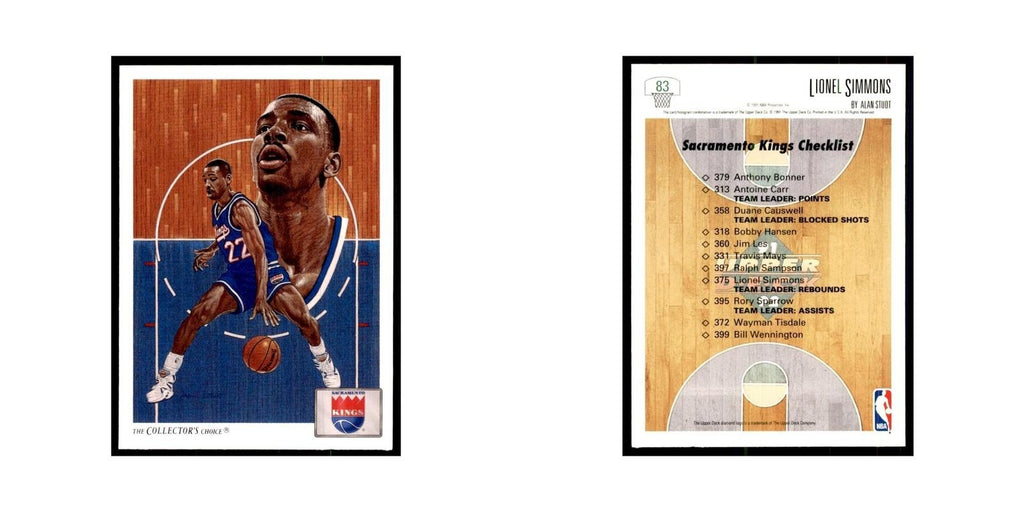 1991 Upper Deck Lionel Simmons Basketball Cards #83
