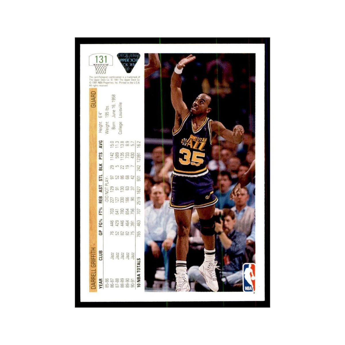 1991 Upper Deck Darrell Griffith Basketball Cards #131