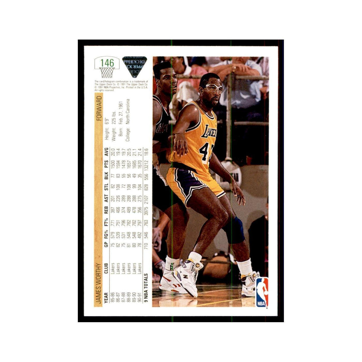 1991 Upper Deck James Worthy Basketball Cards #146