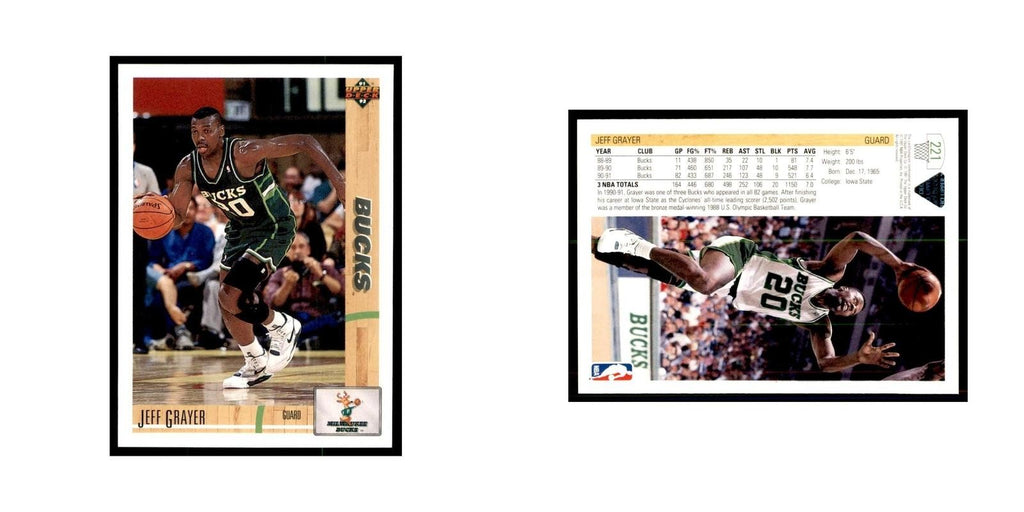 1991 Upper Deck Jeff Grayer Basketball Cards #221