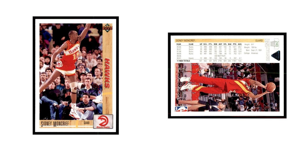 1991 Upper Deck Sidney Moncrief Basketball Cards #240