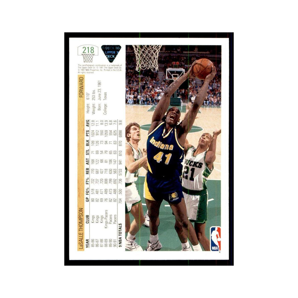 1991 Upper Deck LaSalle Thompson Basketball Cards #218