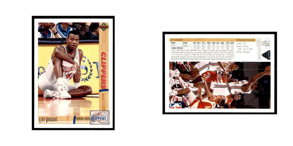 1991 Upper Deck Loy Vaught Basketball Cards #138