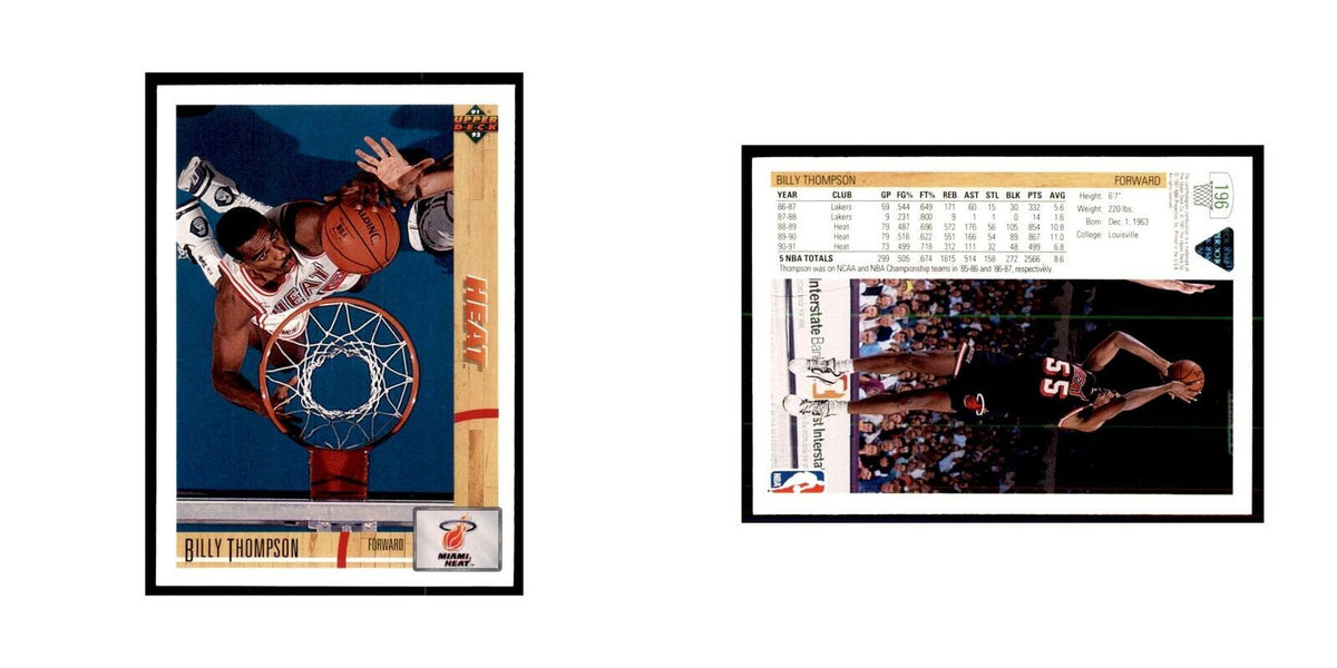 1991 Upper Deck Billy Thompson Basketball Cards #196