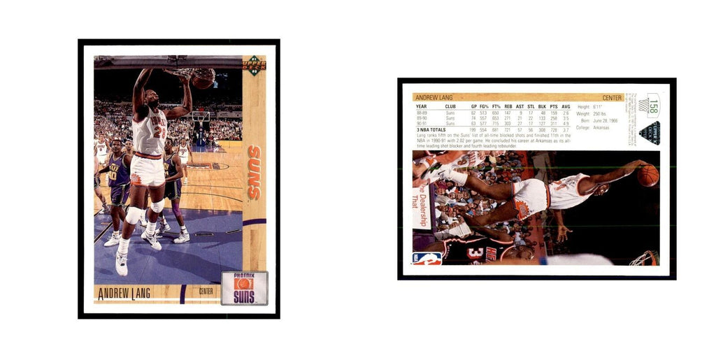 1991 Upper Deck Andrew Lang Basketball Cards #158
