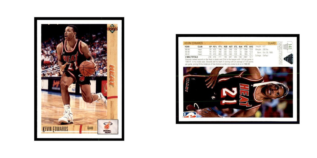 1991 Upper Deck Kevin Edwards Basketball Cards #141