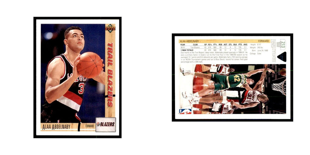 1991 Upper Deck Alaa Abdelnaby Basketball Cards #213