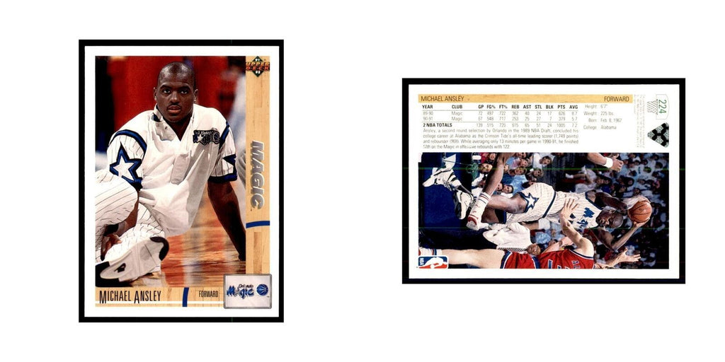 1991 Upper Deck Michael Ansley Basketball Cards #224