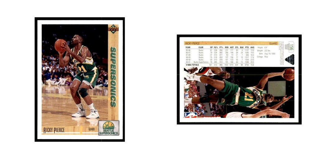 1991 Upper Deck Ricky Pierce Basketball Cards #156