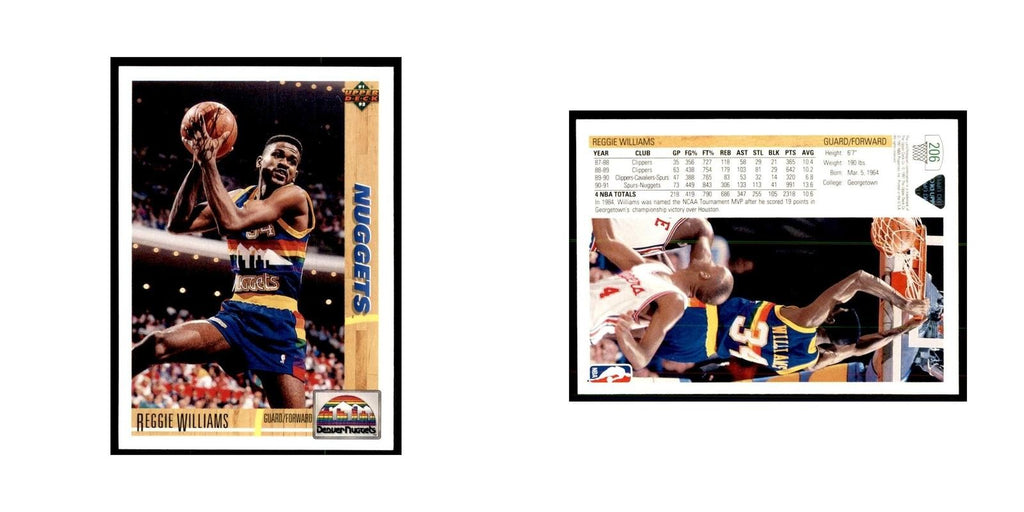 1991 Upper Deck Reggie Williams Basketball Cards #206