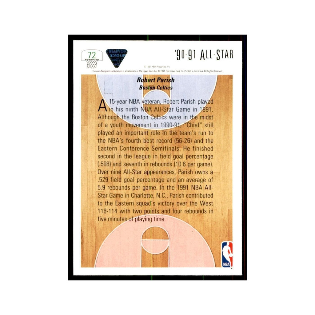 1991 Upper Deck Robert Parish Basketball Cards #72
