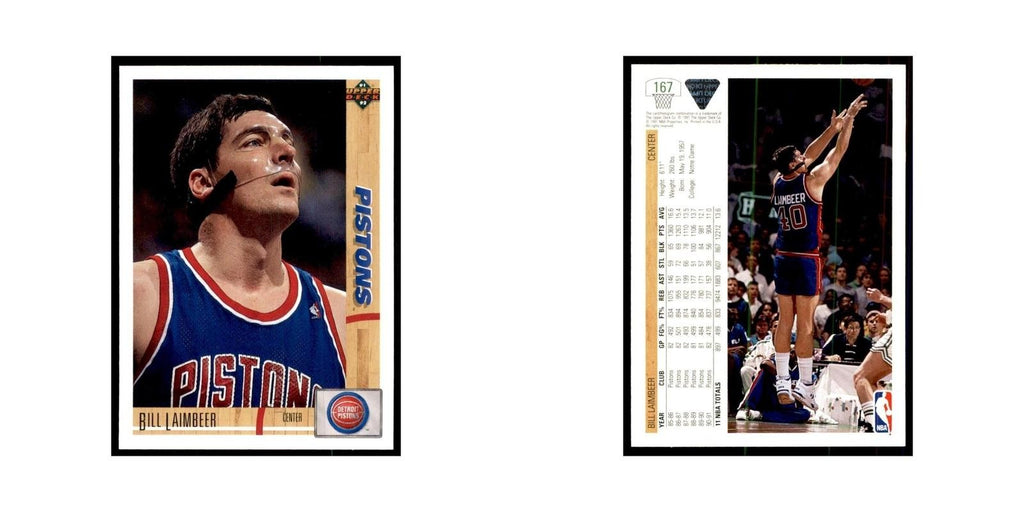 1991 Upper Deck Bill Laimbeer Basketball Cards #167