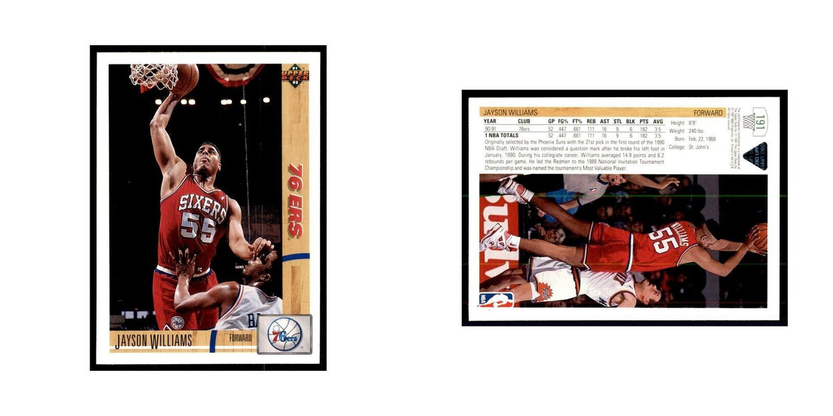 1991 Upper Deck Jayson Williams Basketball Cards #191