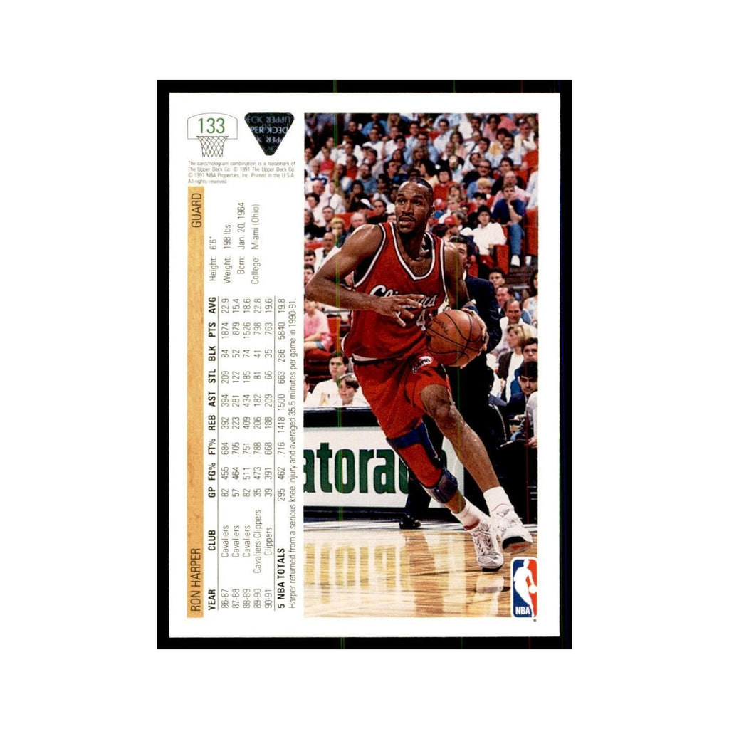 1991 Upper Deck Ron Harper Basketball Cards #133