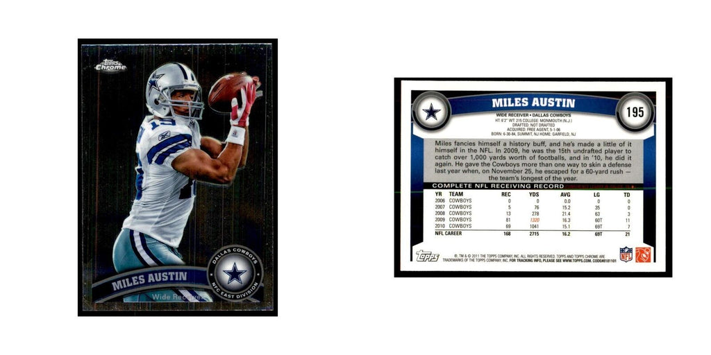 2011 Topps Chrome Miles Austin Football Cards #195
