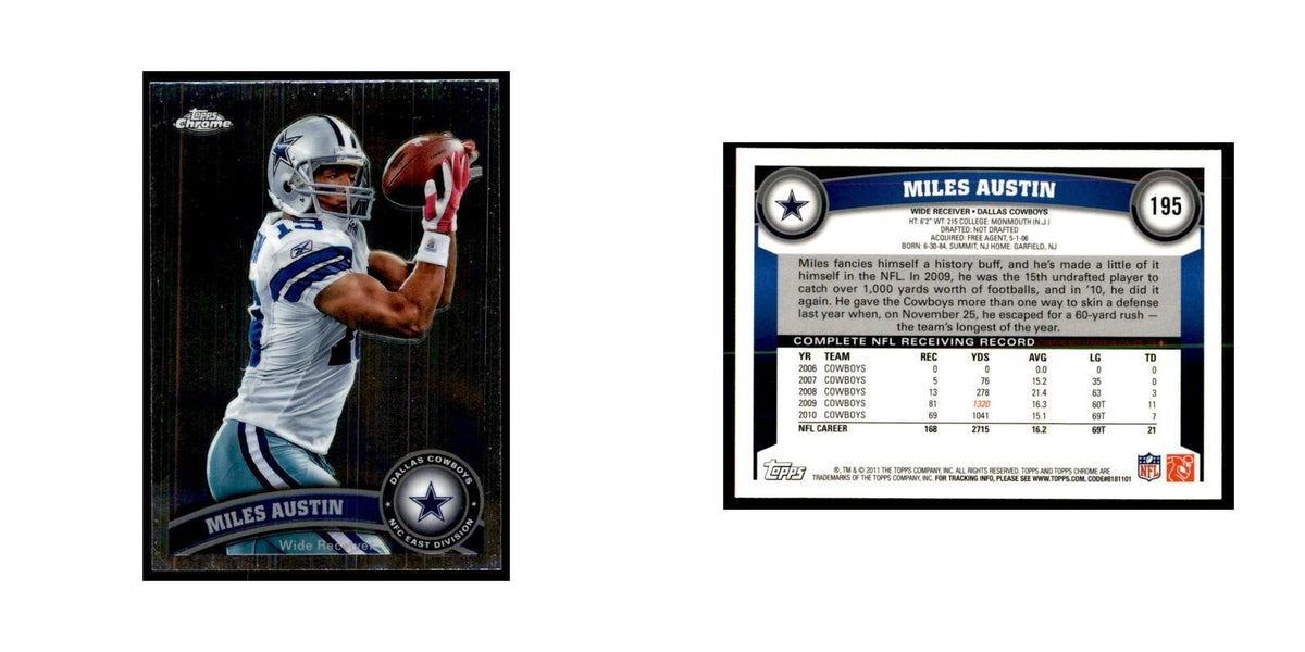 2011 Topps Chrome Miles Austin Football Cards #195