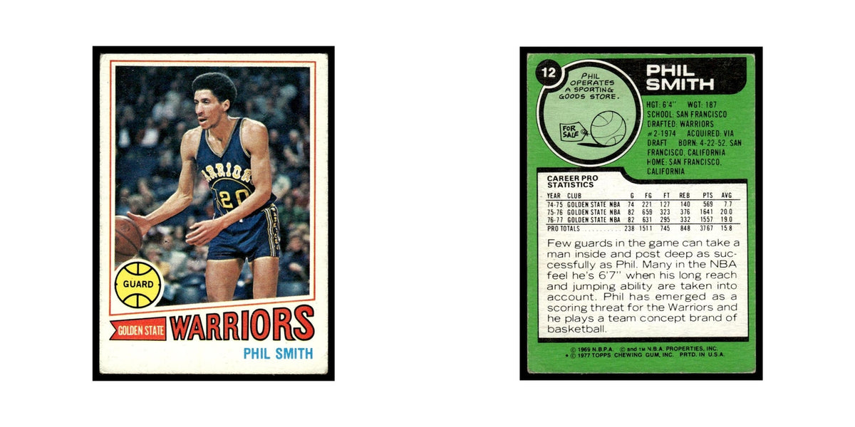 1977 Topps Phil Smith Golden State Warriors #12