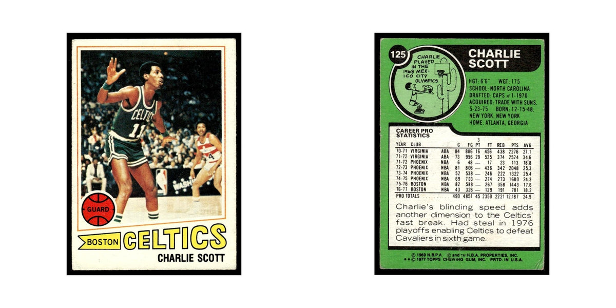 1977 Topps Charlie Scott Celtics #125