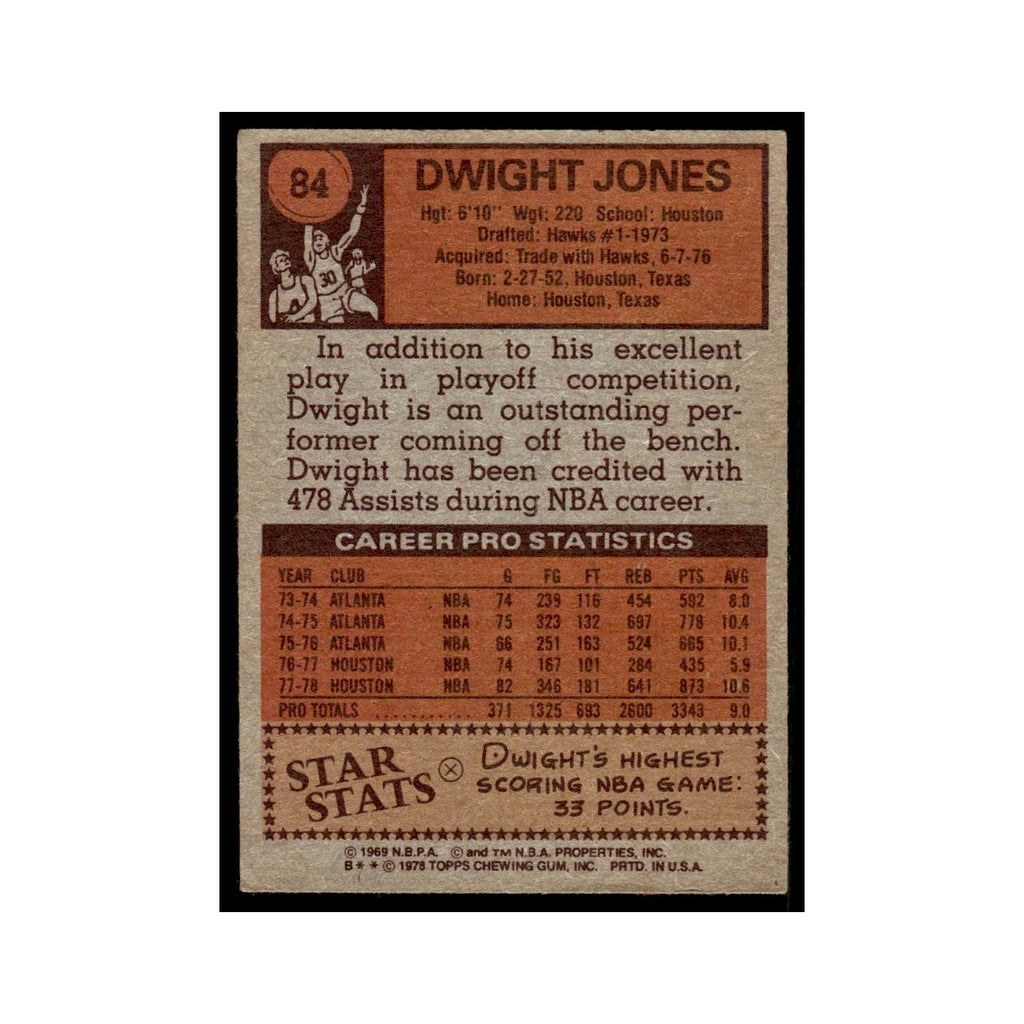 1978 Topps Dwight Jones Rockets #84