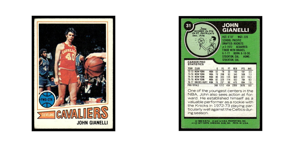 1977 Topps John Gianelli Cavaliers #31