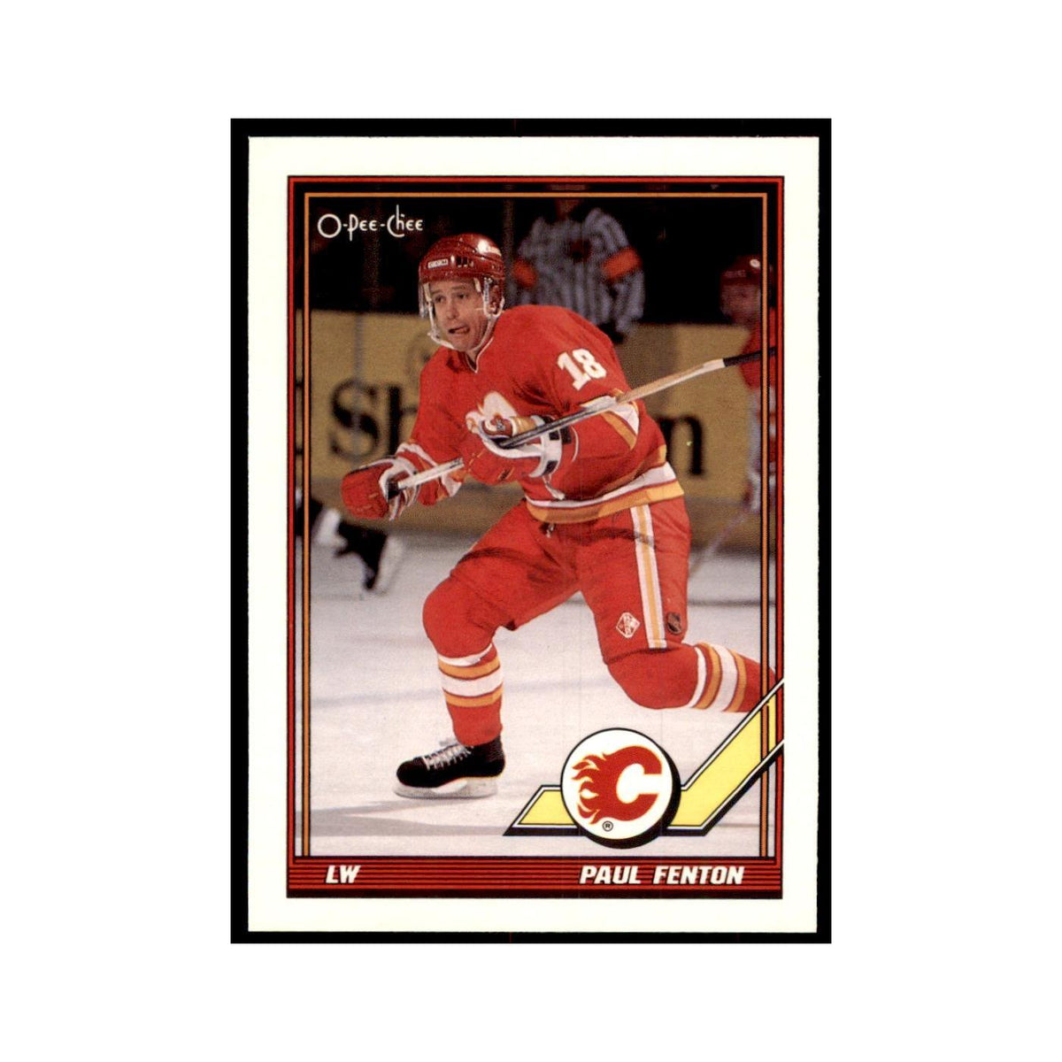 Paul Fenton 1991 O-Pee-Chee #331 Calgary Flames Hockey Card NM