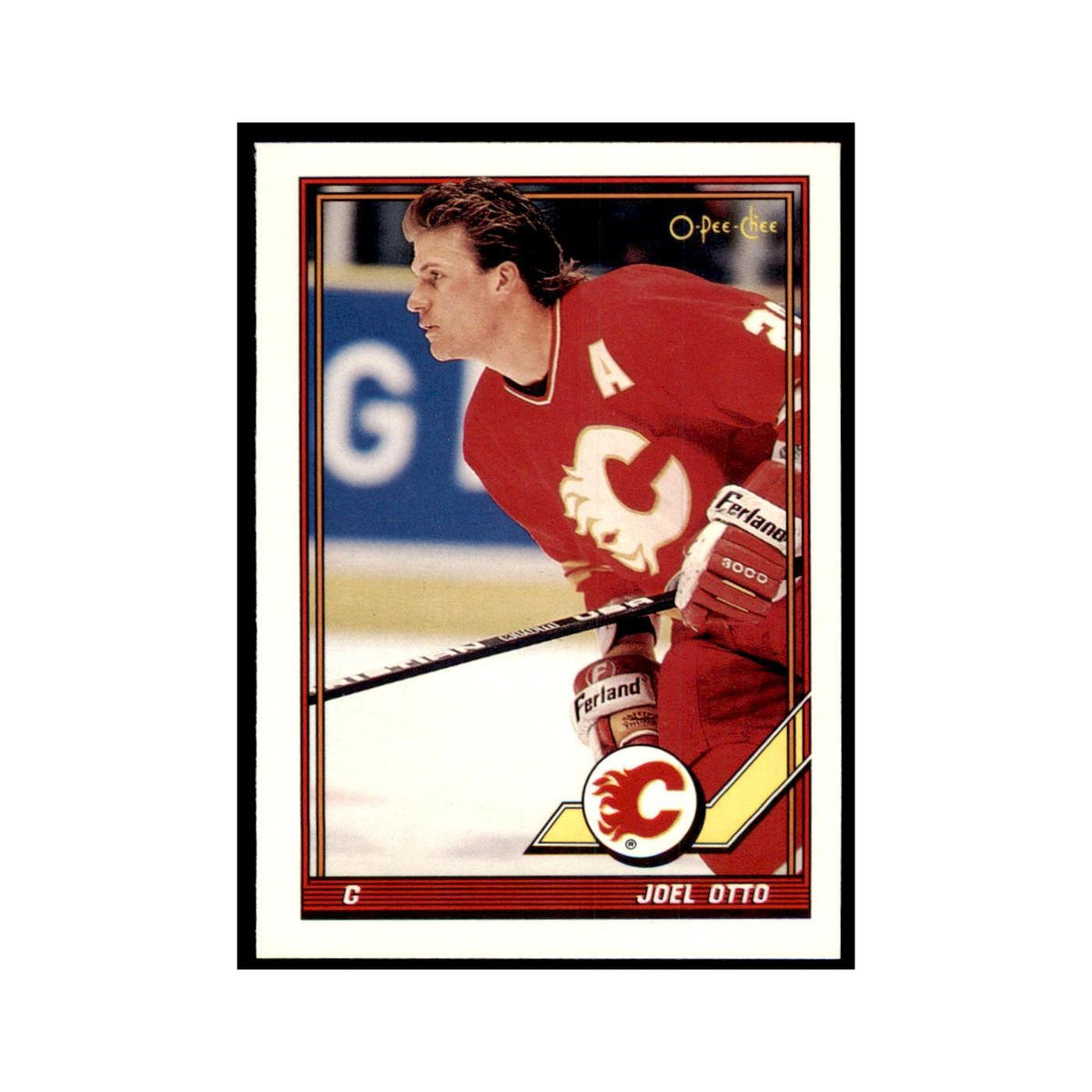 Joel Otto 1991 O-Pee-Chee #428 Calgary Flames Hockey Card NM