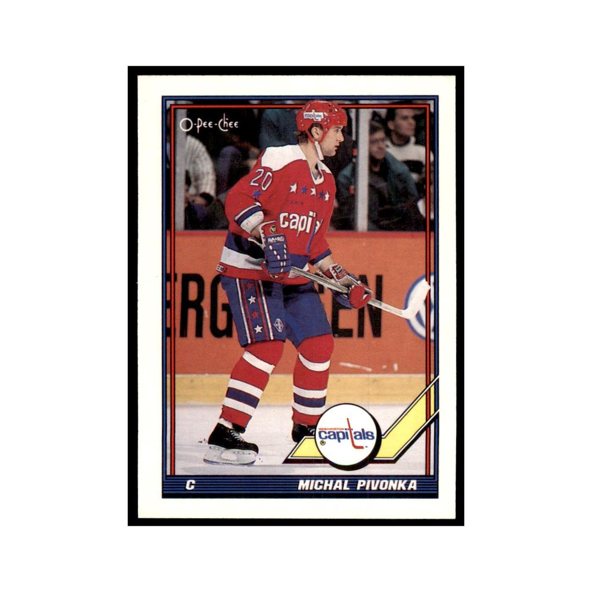 Michal Pivonka 1991 O-Pee-Chee #327 Washington Capitals Hockey Card NM