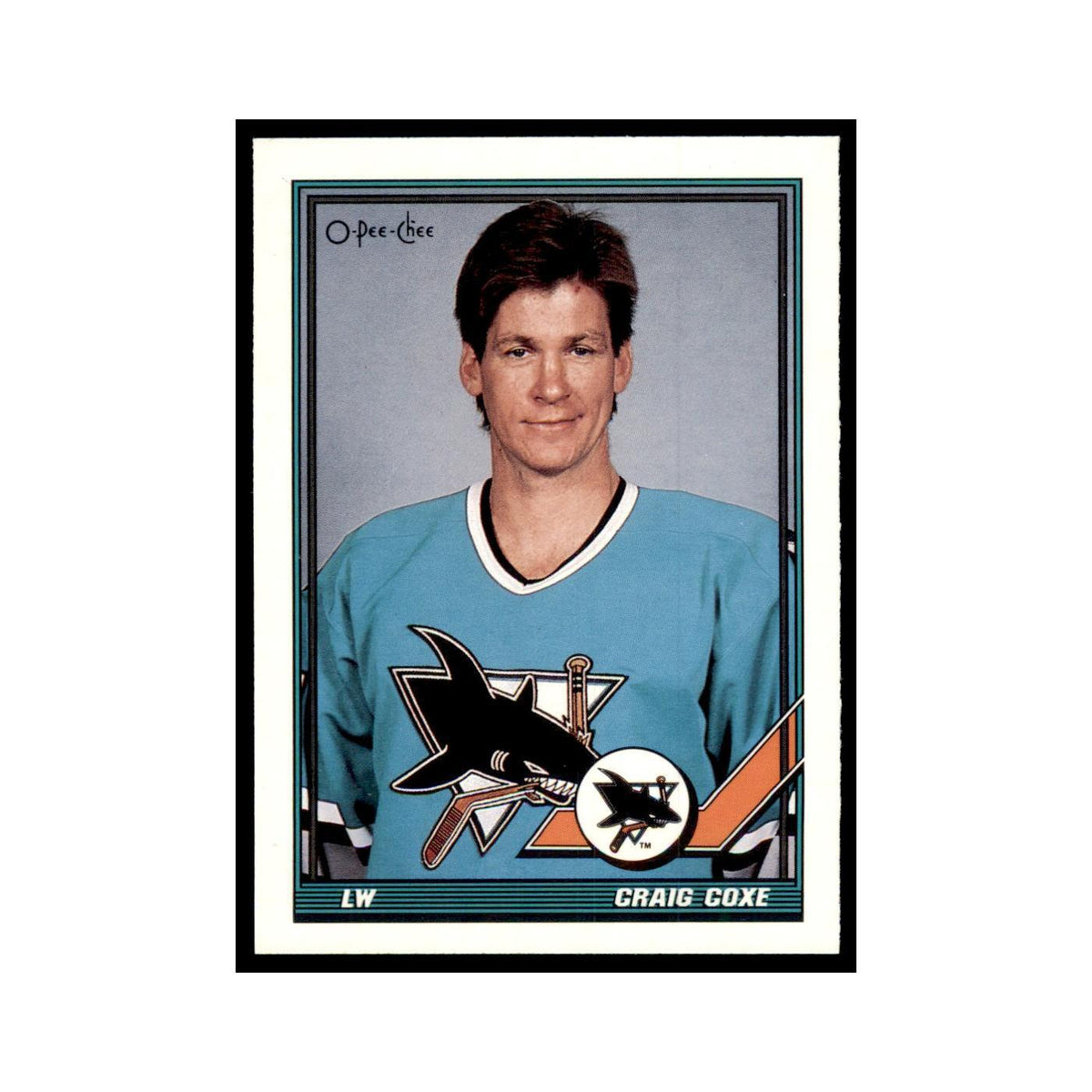Craig Coxe 1991 O-Pee-Chee #447 San Jose Sharks Hockey Card NM