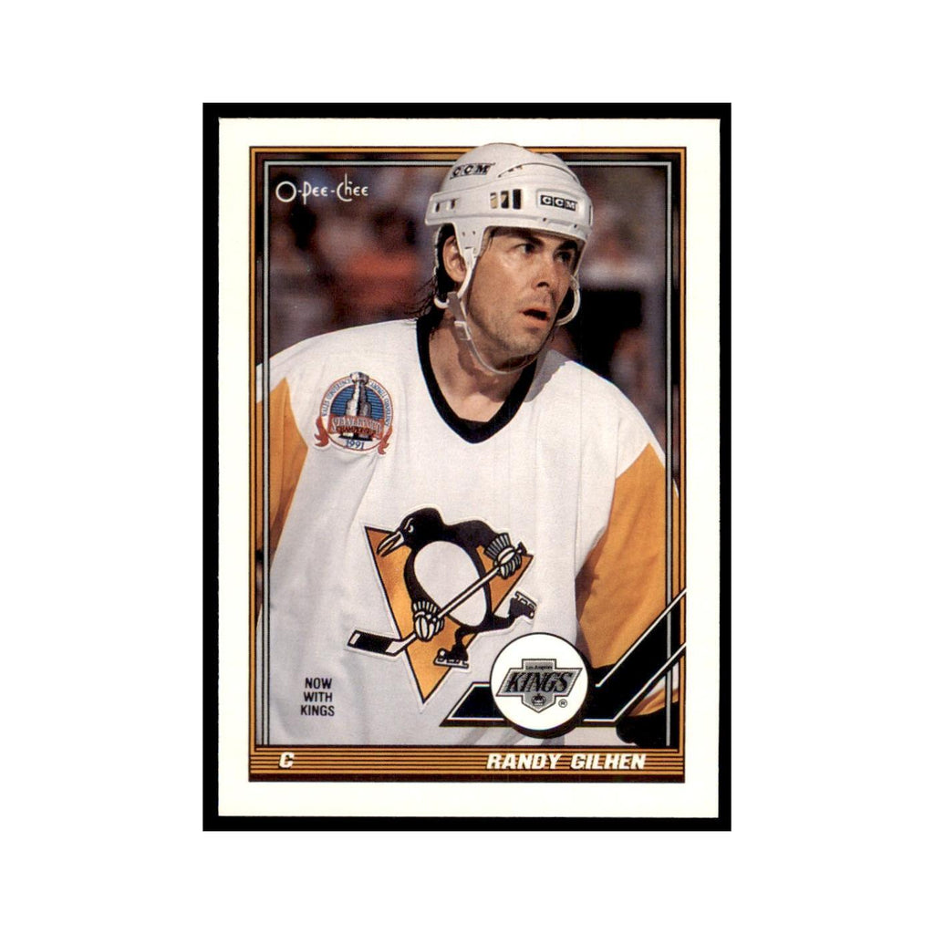 Randy Gilhen 1991 O-Pee-Chee #418 Los Angeles Kings Hockey Card NM