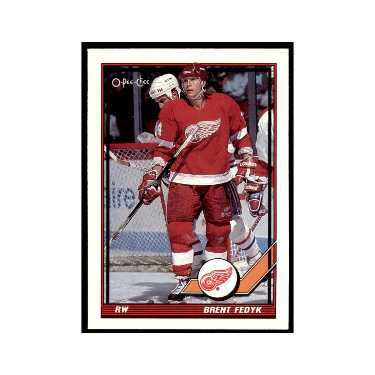 Brent Fedyk 1991 O-Pee-Chee #376 Detroit Red Wings Hockey Card NM