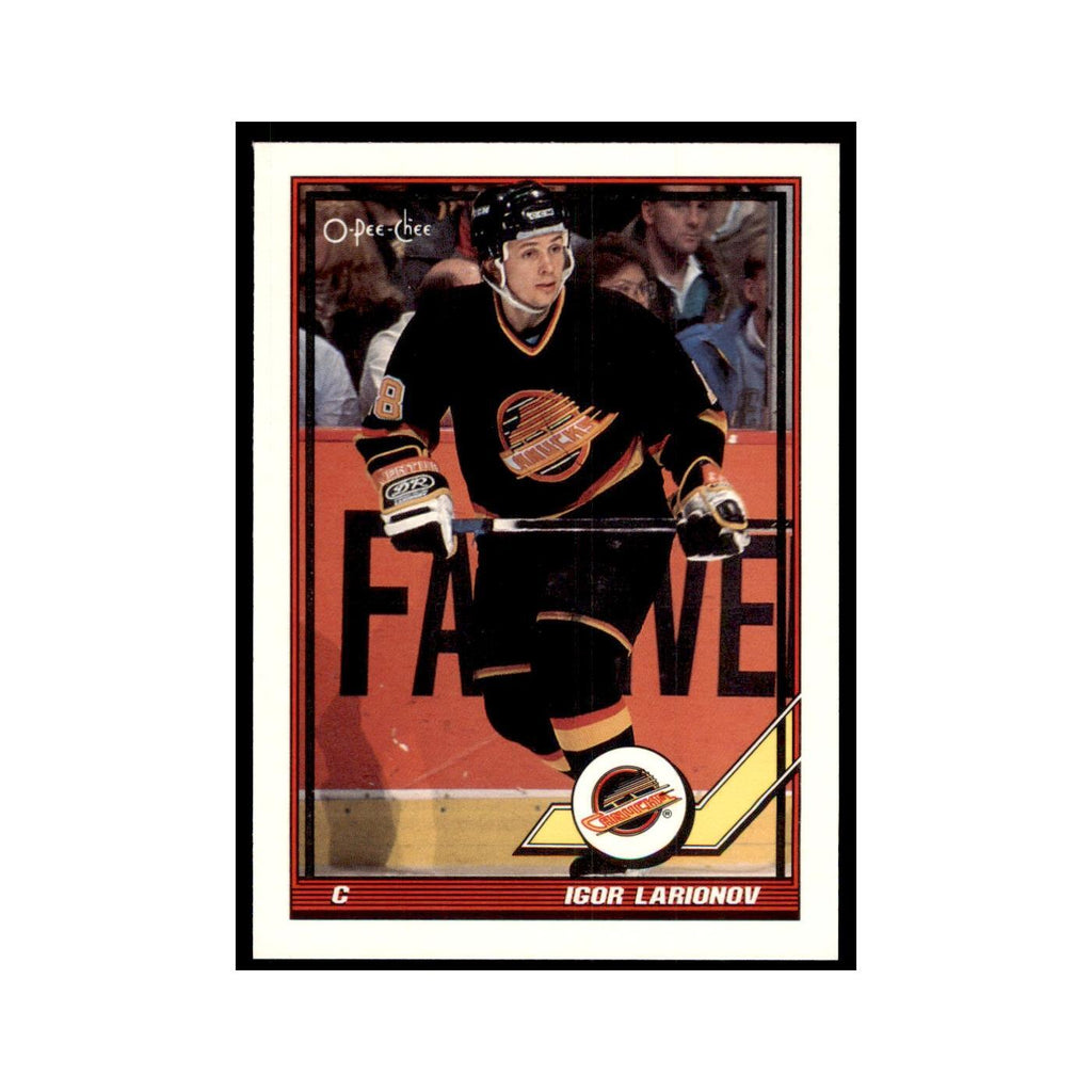 Igor Larionov 1991 O-Pee-Chee #480 Vancouver Canucks Hockey Card NM
