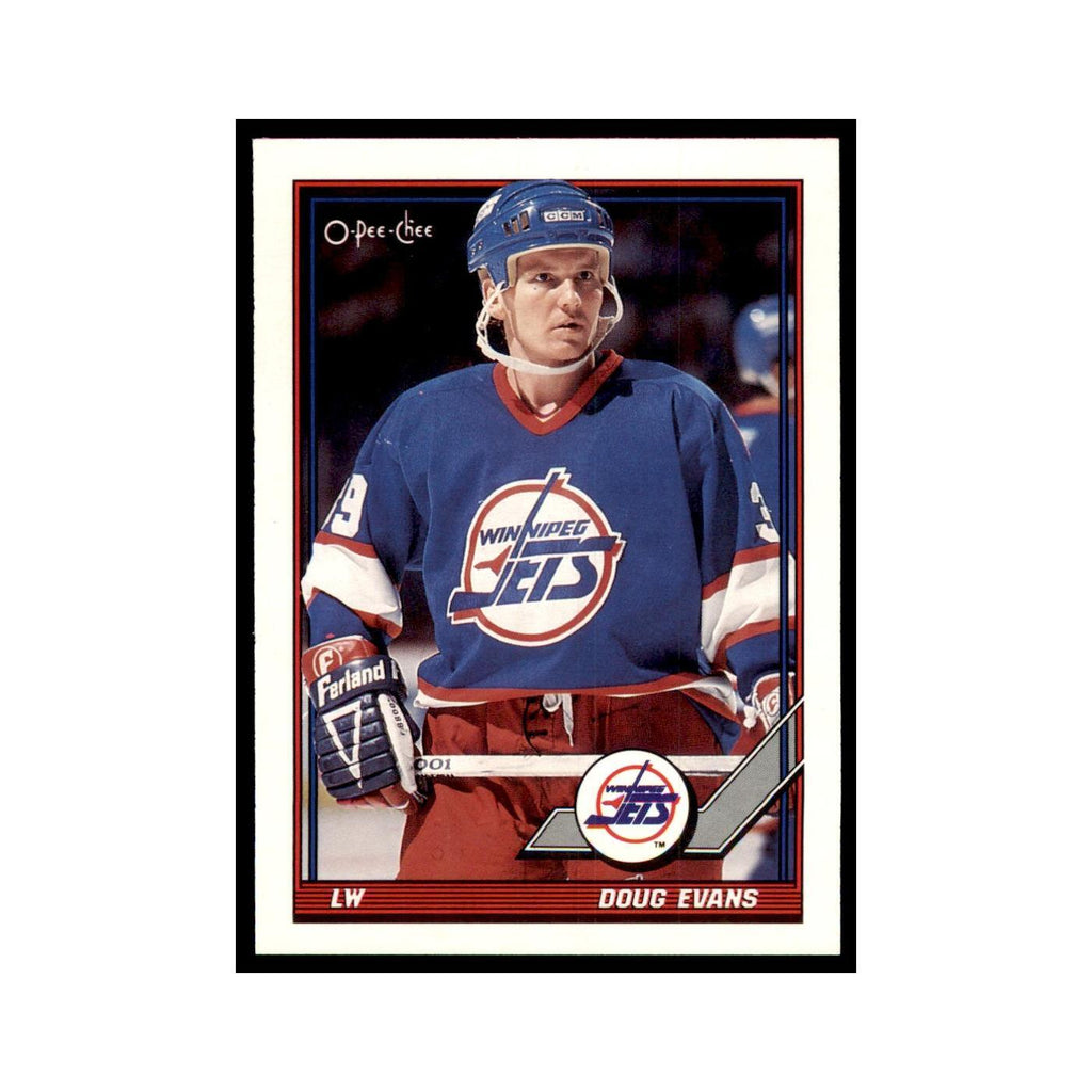 Doug Evans 1991 O-Pee-Chee #438 Winnipeg Jets Hockey Card NM