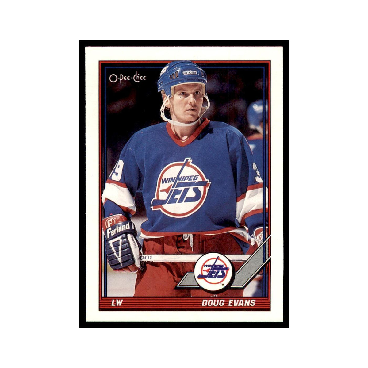 Doug Evans 1991 O-Pee-Chee #438 Winnipeg Jets Hockey Card NM