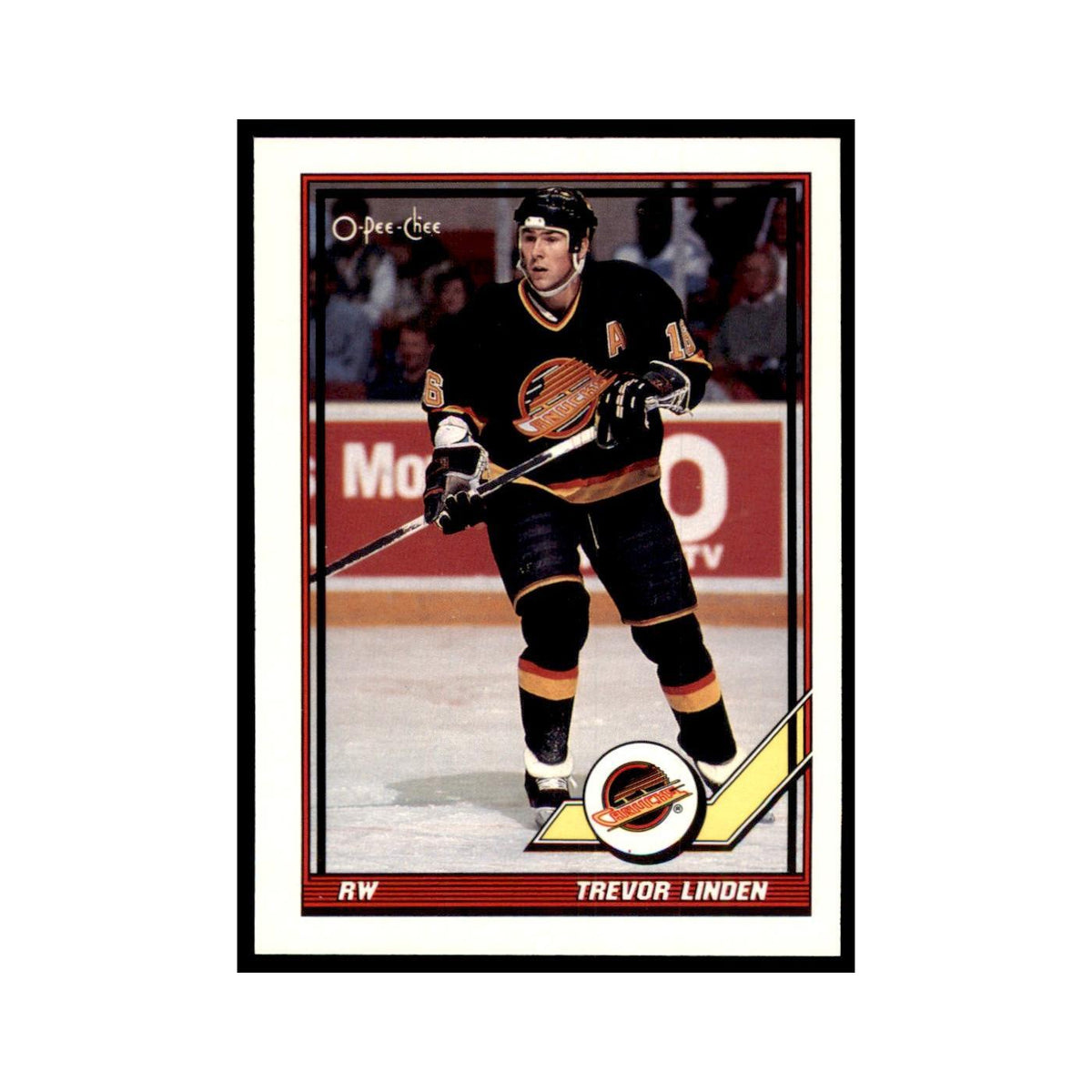 Trevor Linden 1991 O-Pee-Chee #364 Vancouver Canucks Hockey Card NM