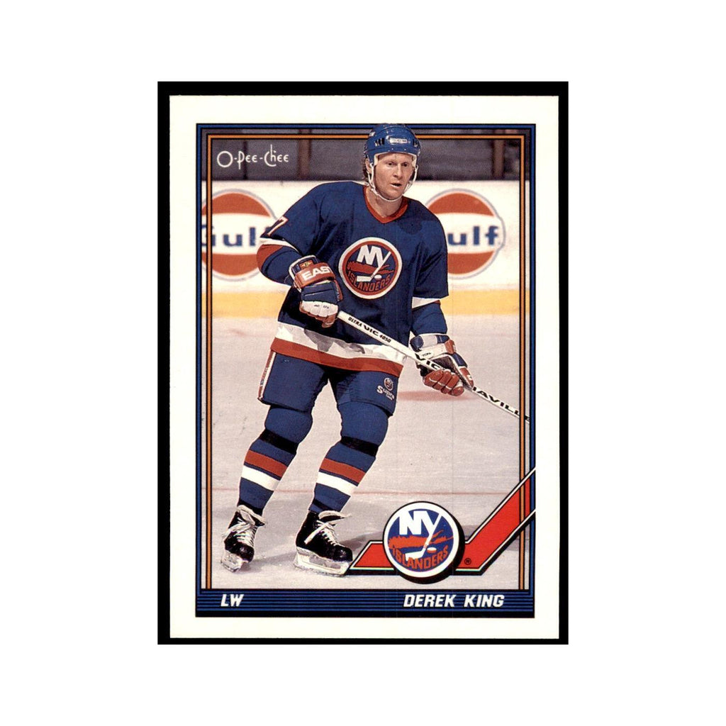 Derek King 1991 O-Pee-Chee #455 New York Islanders Hockey Card NM