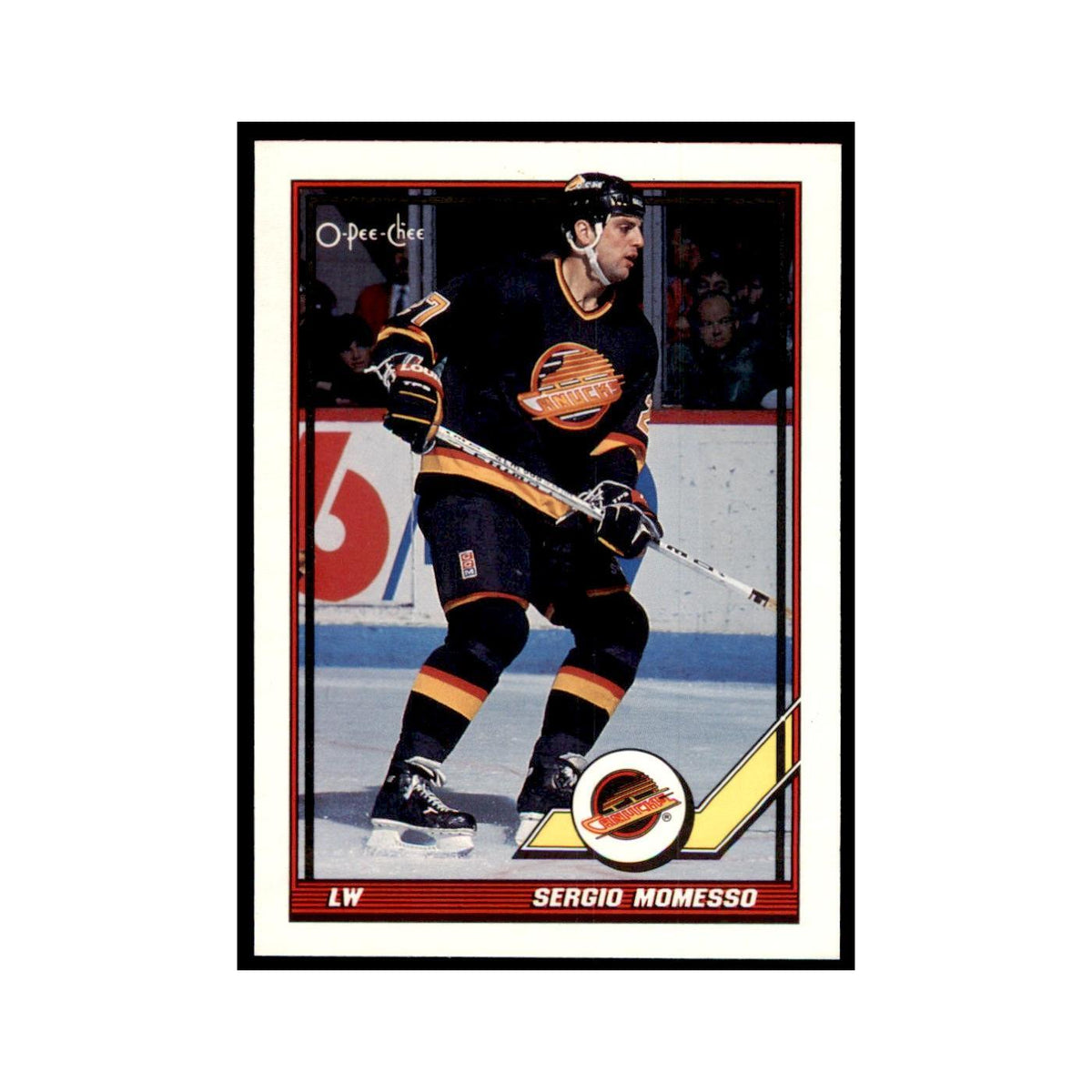 Sergio Momesso 1991 O-Pee-Chee #462 Vancouver Canucks Hockey Card NM