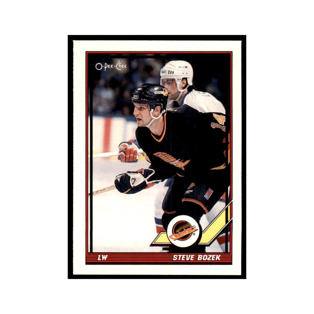 Steve Bozek 1991 O-Pee-Chee #397 Vancouver Canucks Hockey Card NM